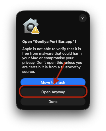 再次確認要打開這個 App